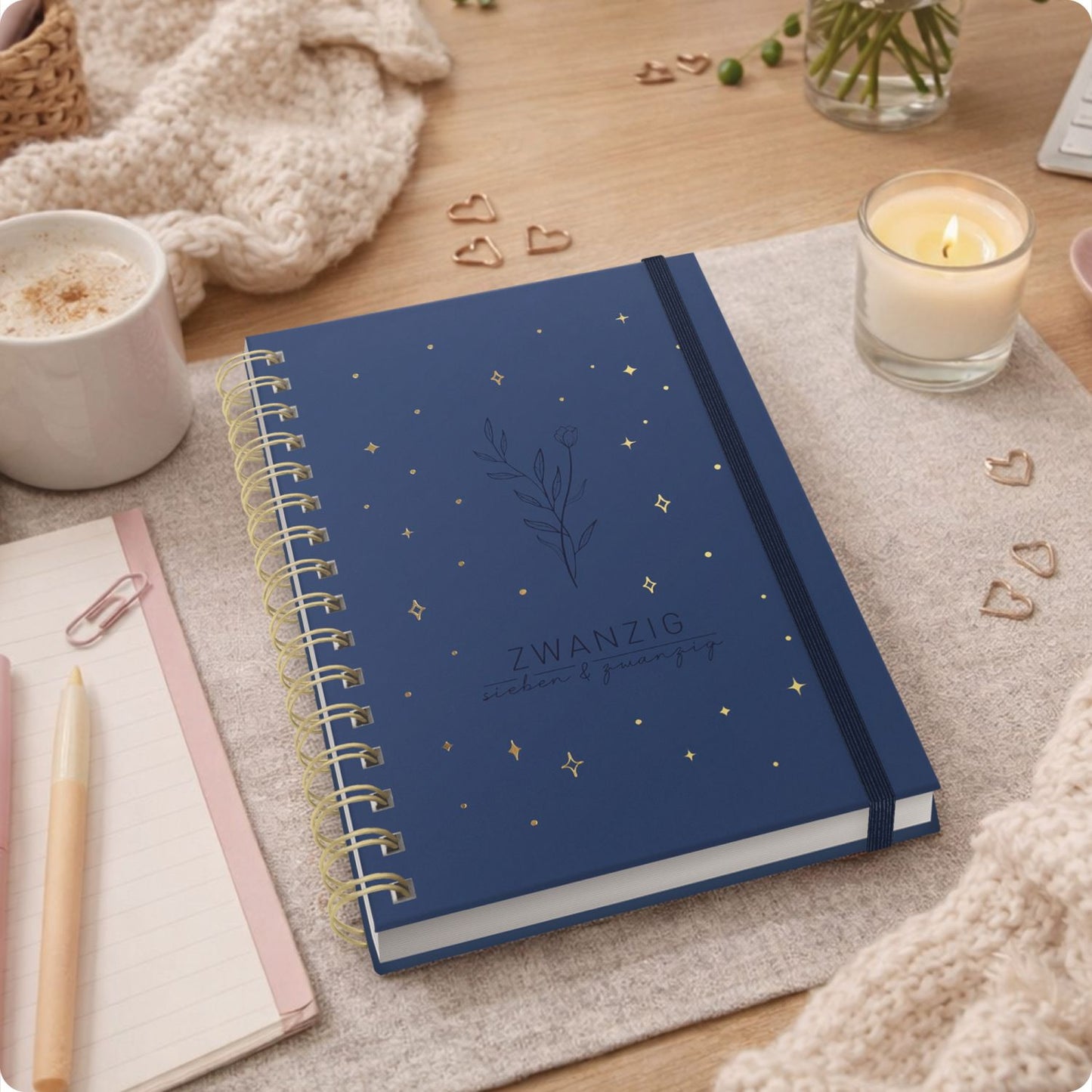 Lieblings-Timer 2026/2027 / 17 Monate / A5 / Night Flower / Häfft-Verlag