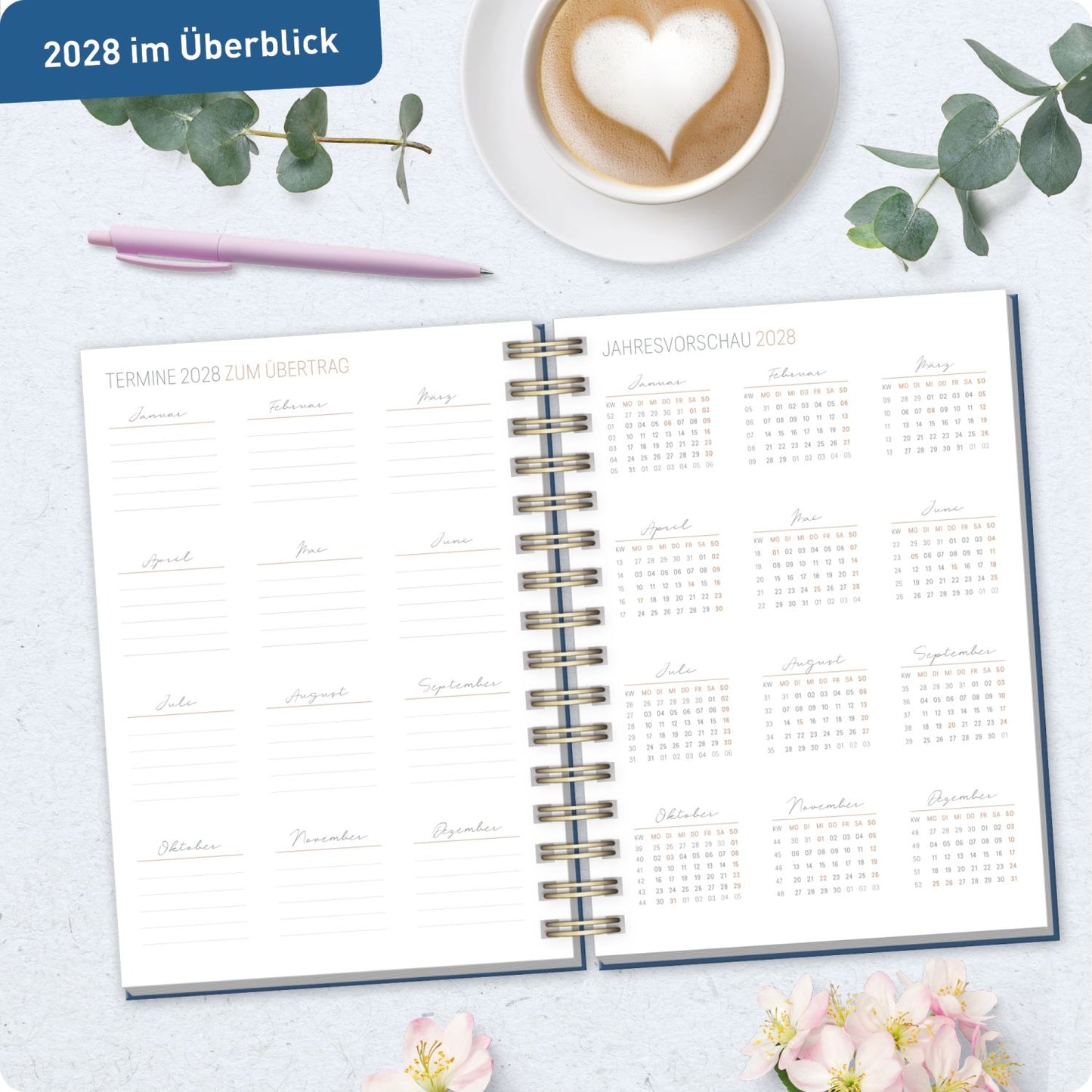 Lieblings-Timer 2026/2027 / 17 Monate / A5 / Night Flower / Häfft-Verlag