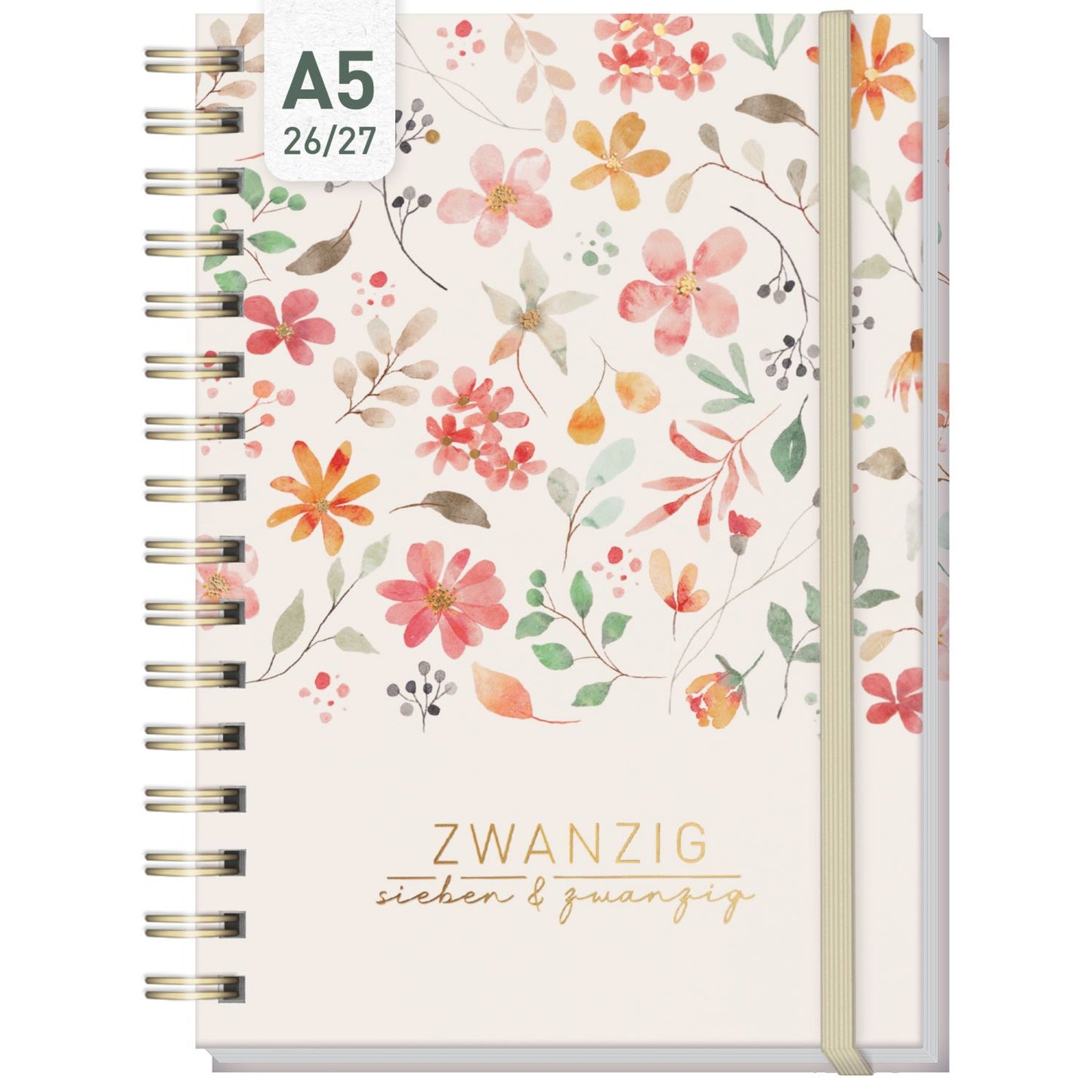 Lieblings-Timer 2026/2027 / 17 Monate / A5 / Wild Blossoms / Häfft-Verlag