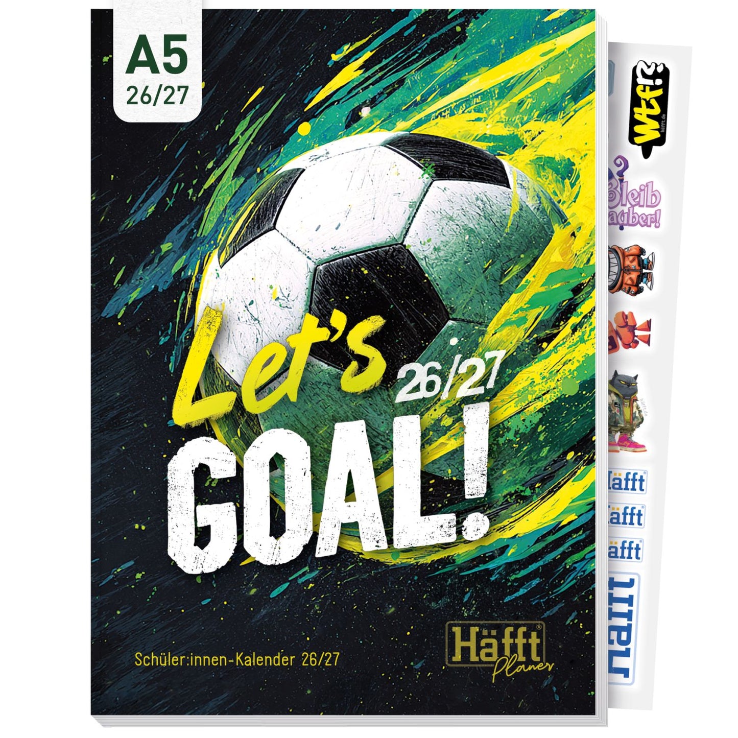 Häfft PLANER  -  Hausaufgabenheft 2026/2027 / A5 / Let’s Goal! / Häfft-Verlag