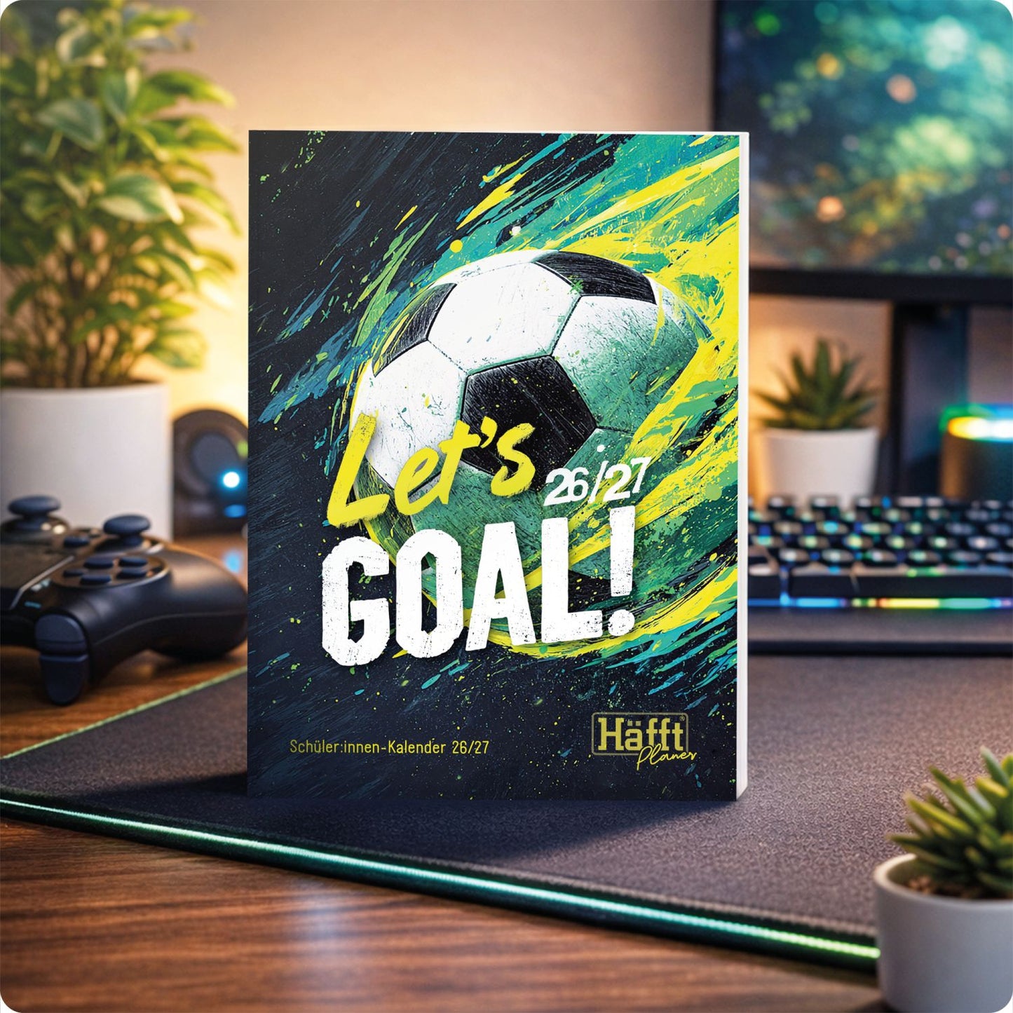 Häfft PLANER  -  Hausaufgabenheft 2026/2027 / A5 / Let’s Goal! / Häfft-Verlag