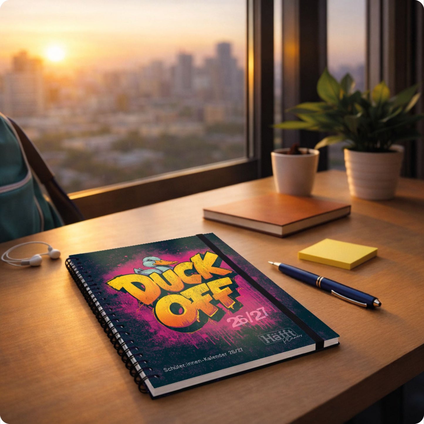 Häfft PLANER Premium - Schüler-Kalender 2026/2027 / A5 / Duck off / Häfft-Verlag