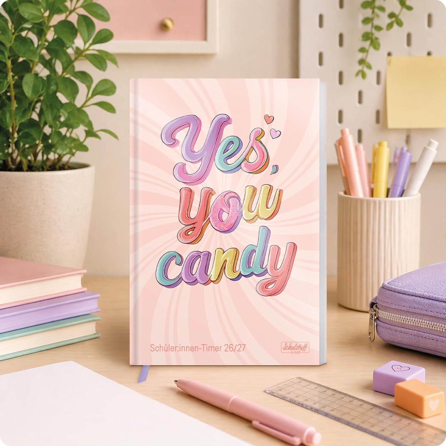 Schulstuff Schüler-Timer 2026/2027 / A5 / Candy / Häfft-Verlag
