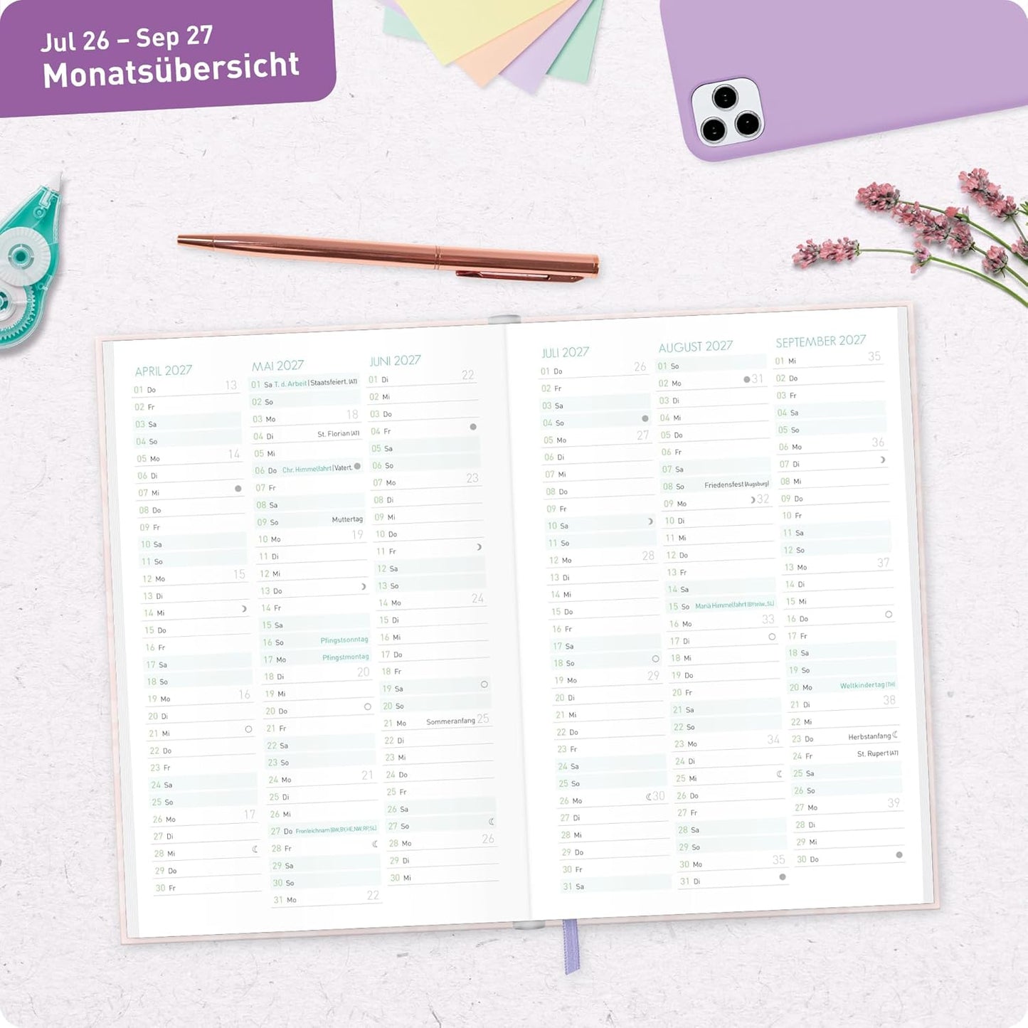 Schulstuff Schüler-Timer 2026/2027 / A5 / Candy / Häfft-Verlag
