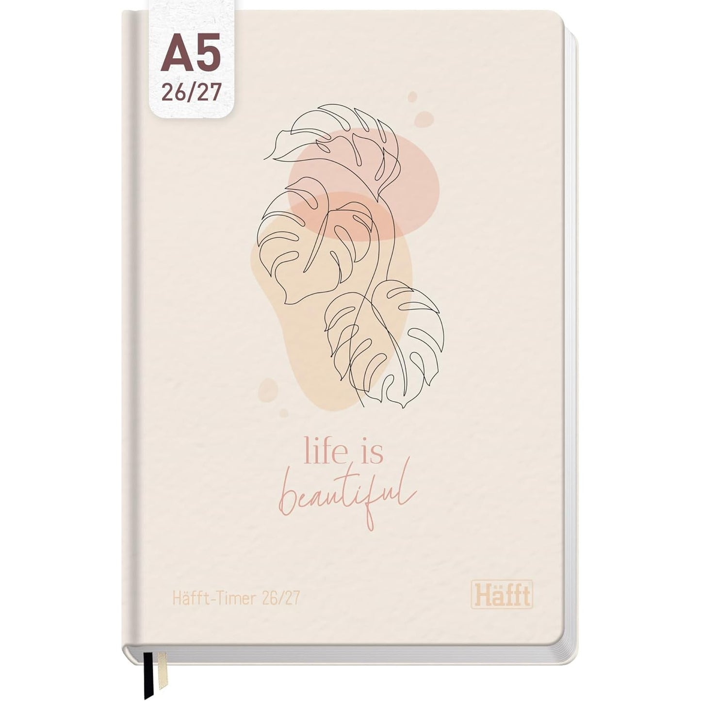 Häfft-Timer Jugendkalender 2026/2027 / A5 / Life is beautiful / Häfft-Verlag