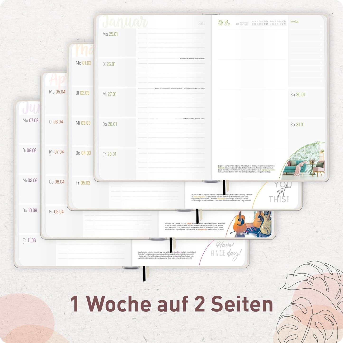 Häfft-Timer Jugendkalender 2026/2027 / A5 / Life is beautiful / Häfft-Verlag