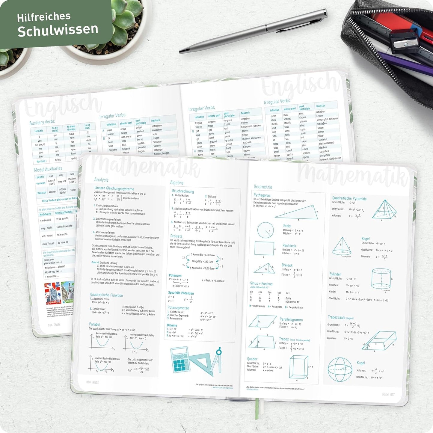 Häfft-Timer Jugendkalender 2026/2027 / A5 / Pure Leaves / Häfft-Verlag