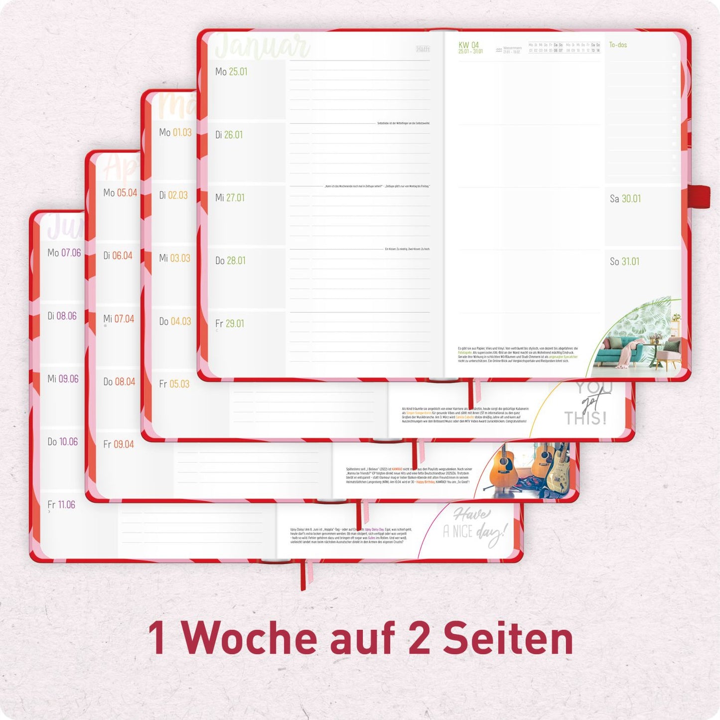 Häfft-Timer Deluxe Jugendkalender 2026/2027 / A5 / Funky Waves / Häfft-Verlag
