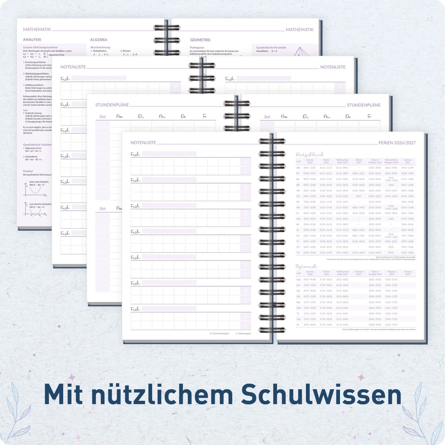 Häfft-Timer Fancy 2026/2027 / A5 / Night Flower / Häfft-Verlag