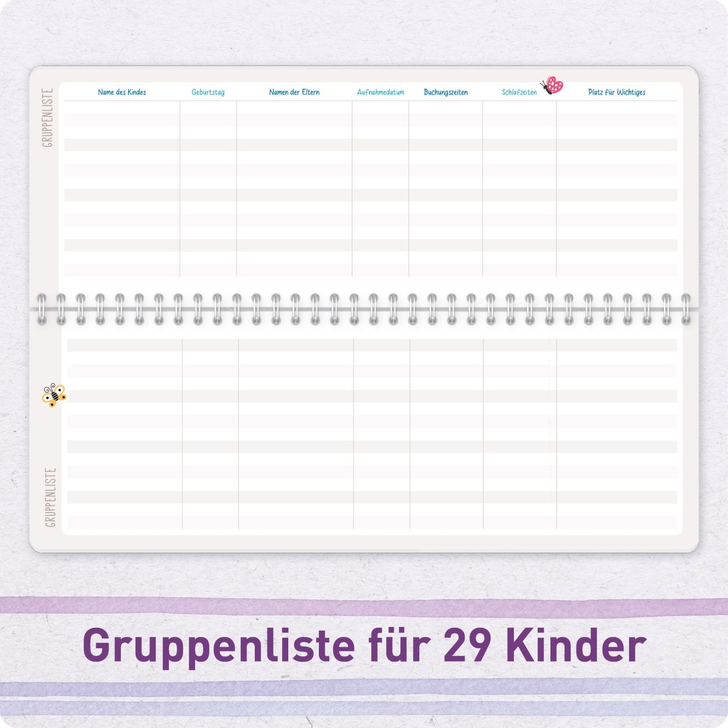 Häfft Tischkalender Erzieher 2026/2027 / Color Stripes