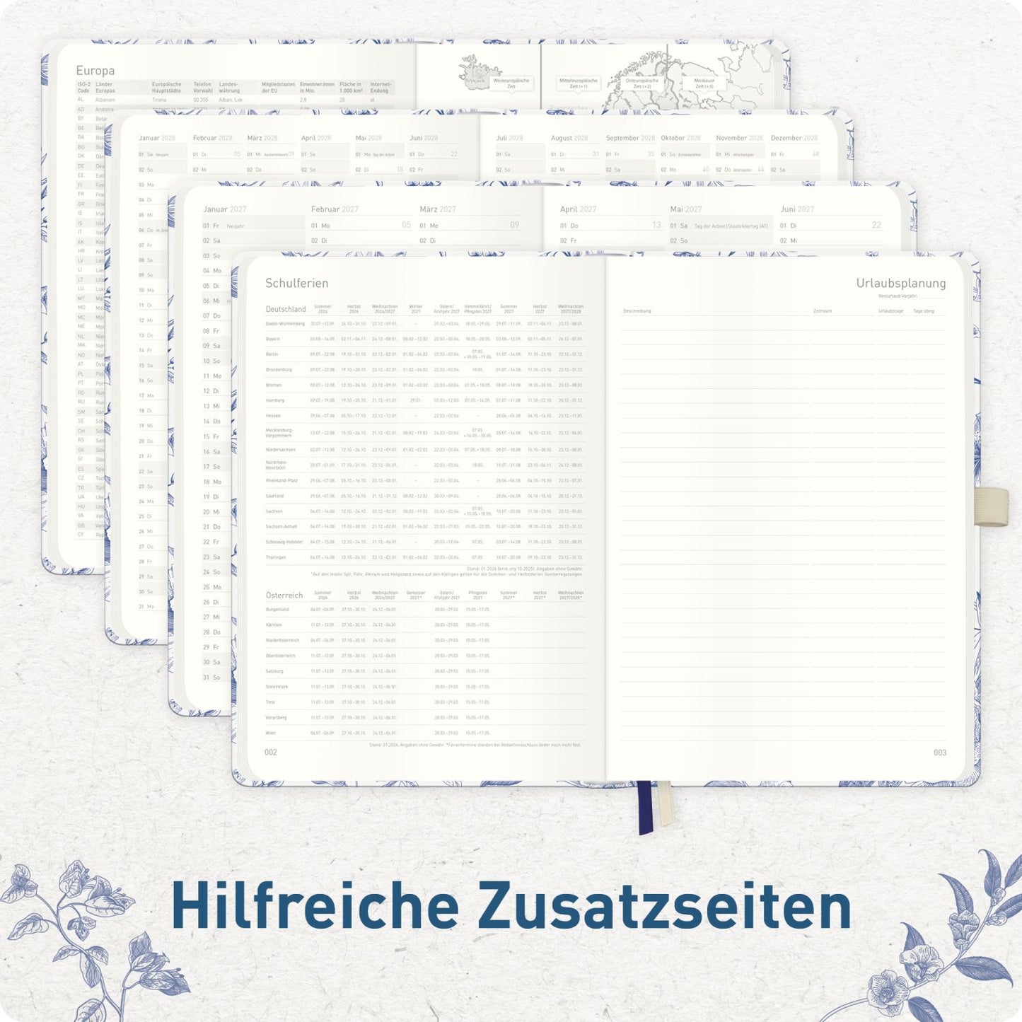 Wochen-Notiz-Timer Classic 2026/2027 / 17 Monate / A5 / Fine Style / Häfft-Verlag