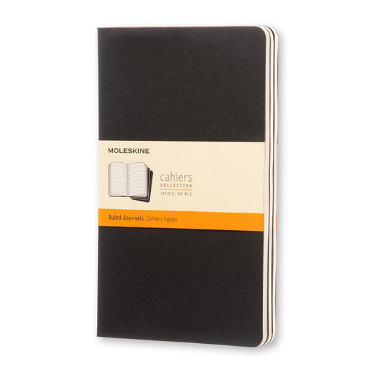 Moleskine Cahier Notizhefte 3er-Set / Large / A5 / liniert / schwarz