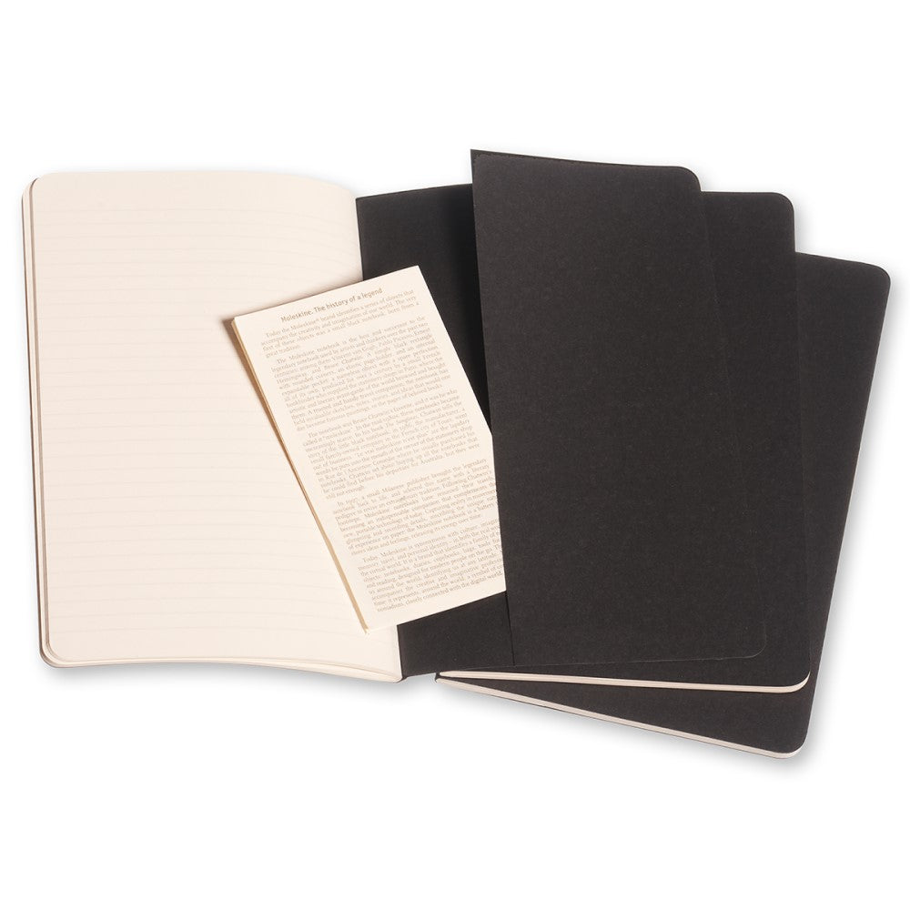 Moleskine Cahier Notizhefte 3er-Set / Large / A5 / liniert / schwarz