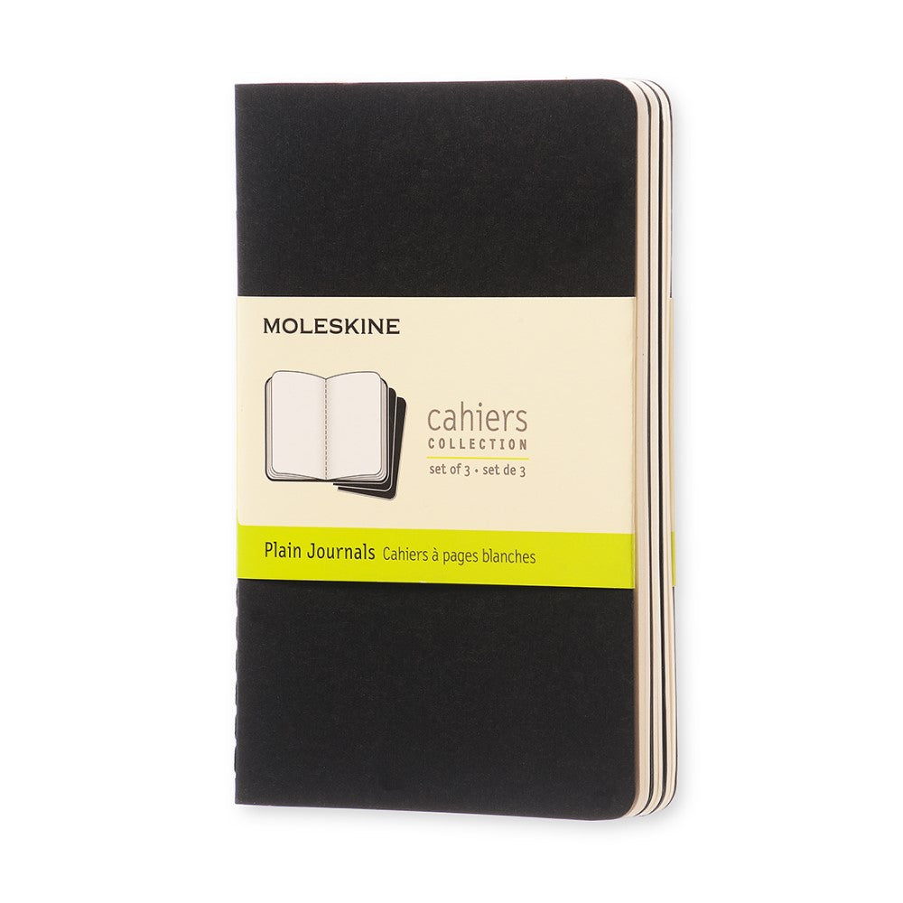 Moleskine Cahier Notizhefte 3er-Set / Pocket / A6 / blanko / schwarz