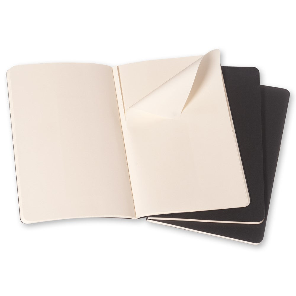 Moleskine Cahier Notizhefte 3er-Set / Pocket / A6 / blanko / schwarz