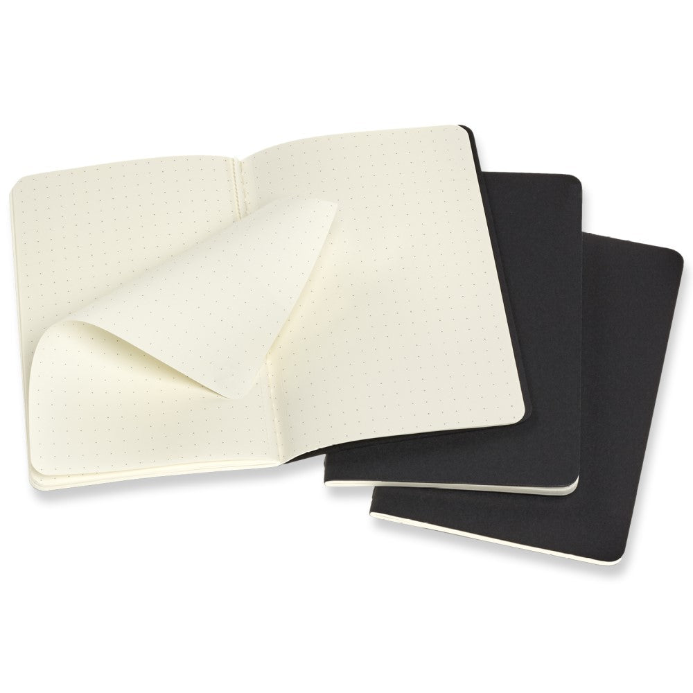 Moleskine Cahier Notizhefte 3er-Set / Pocket / A6 / punktraster / schwarz