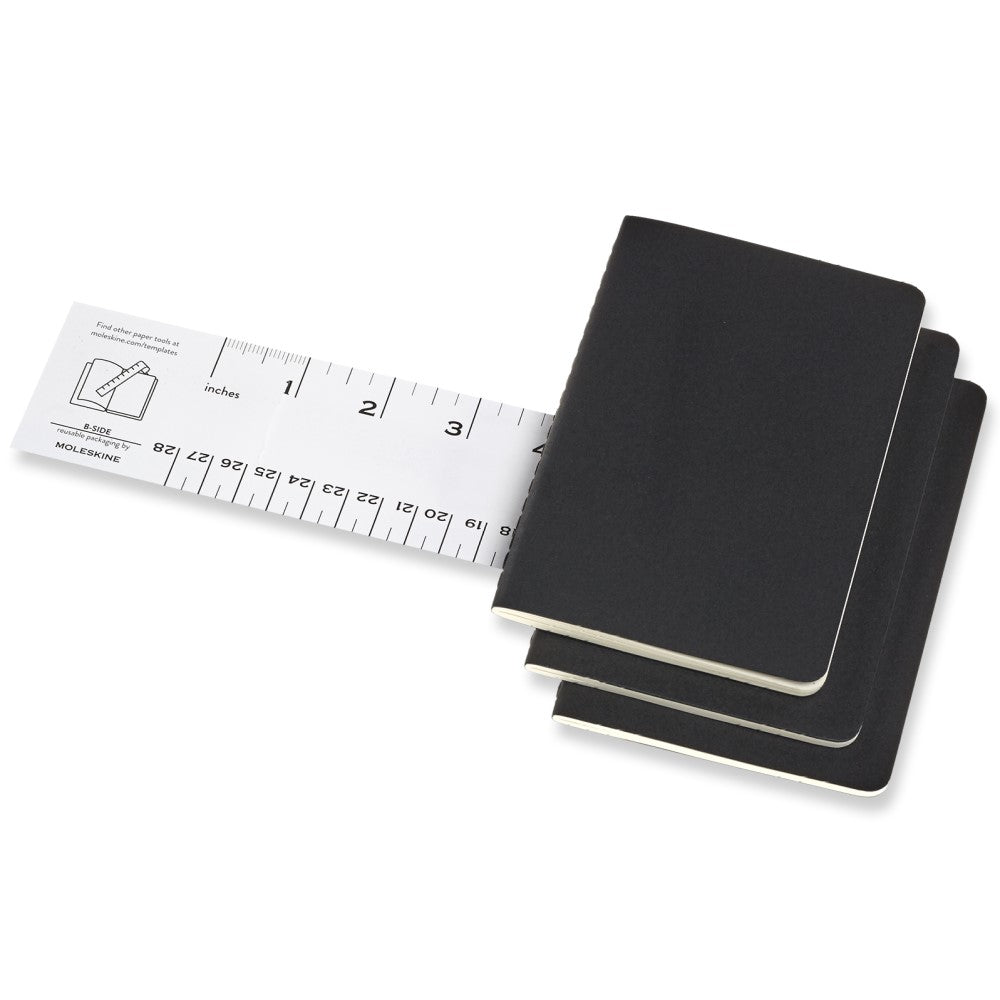 Moleskine Cahier Notizhefte 3er-Set / Pocket / A6 / punktraster / schwarz