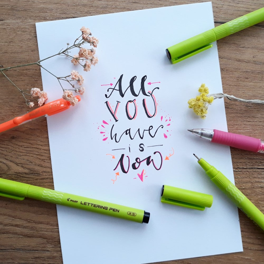 Pilot Fineliner Lettering Pen schwarz