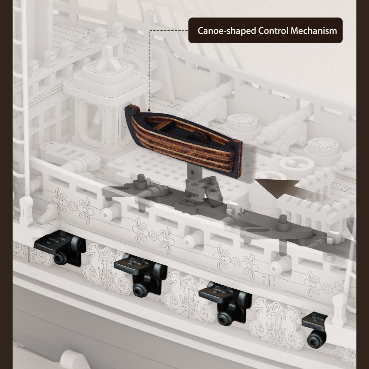 ROKR 3D-Holz-Puzzle Schiffsmodell "The Seahorse Barque"