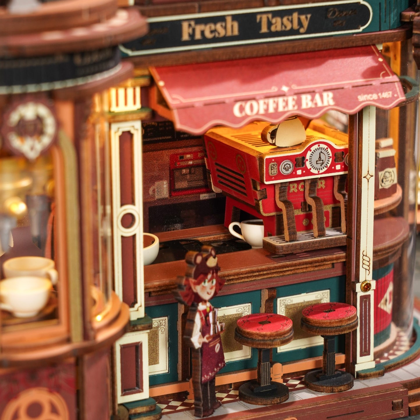 ROKR 3D-Holz-Puzzle Dream Coffee Factory