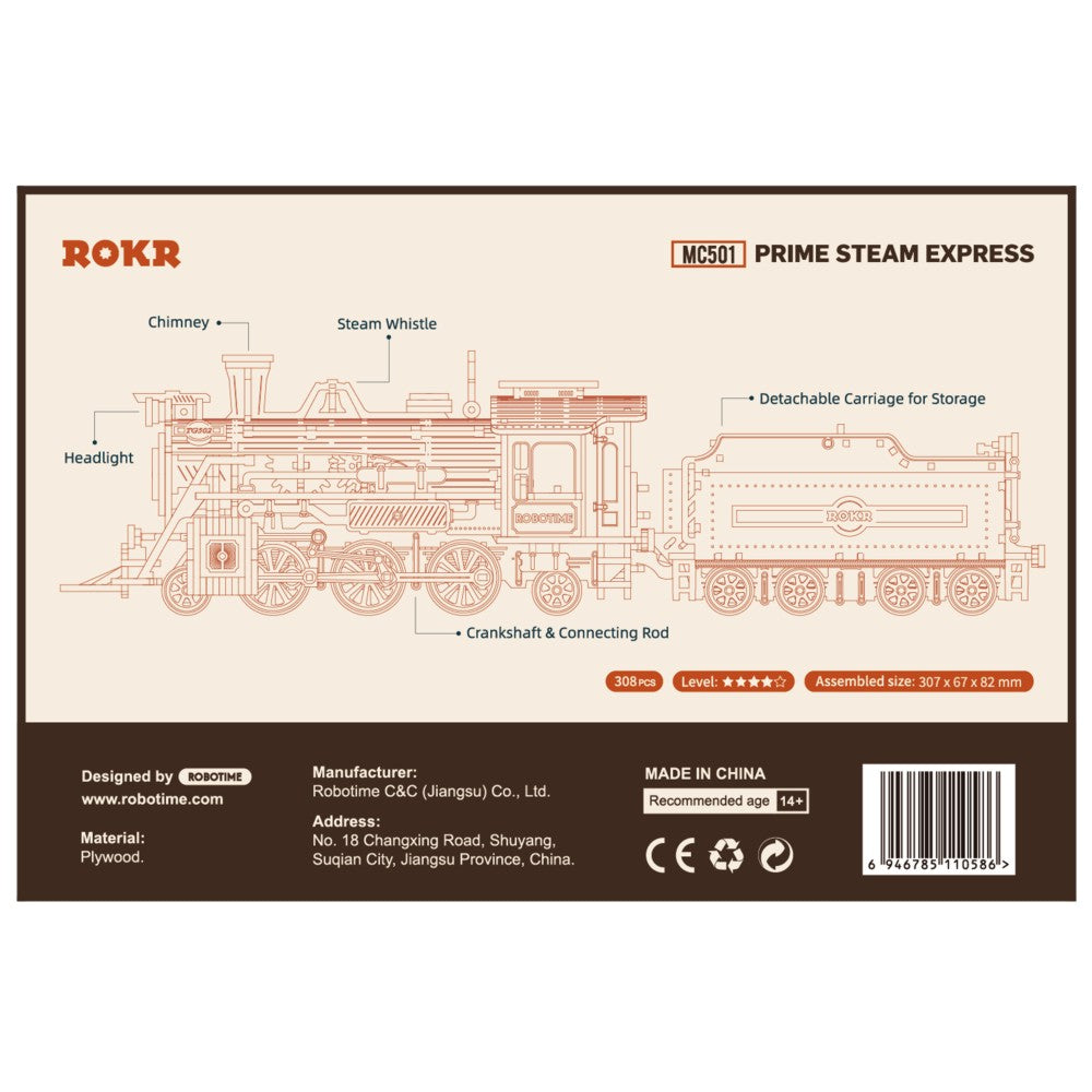ROKR 3D-Holz-Puzzle Prime Steam Express