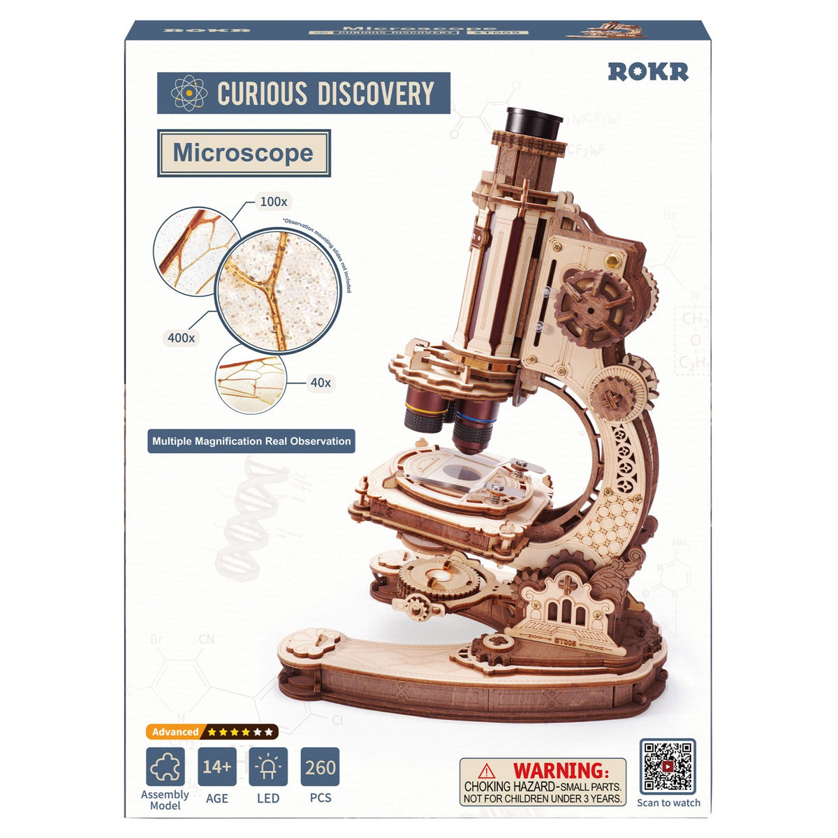 ROKR 3D-Holz-Puzzle "Mikroskop"