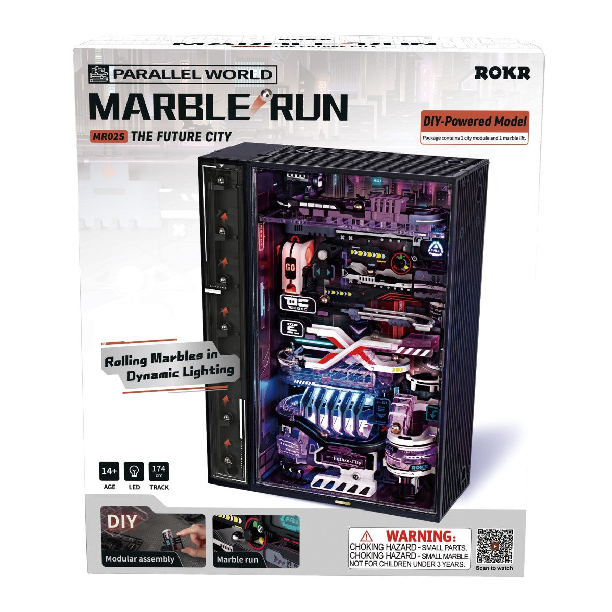 ROKR 3D-Puzzle Marble-Run "The Future City"