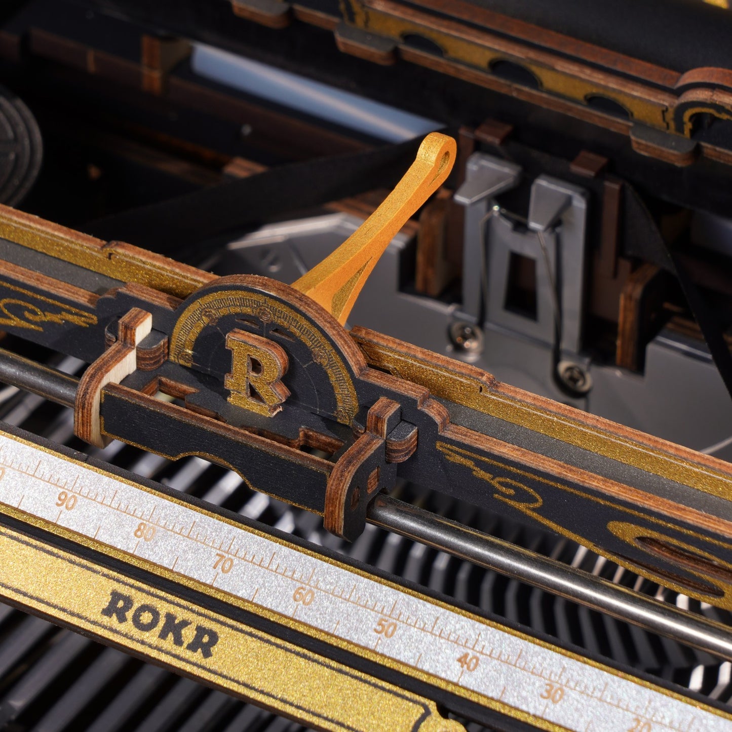 ROKR 3D-Holz-Puzzle Schreibmaschine / Mechanical Typewriter