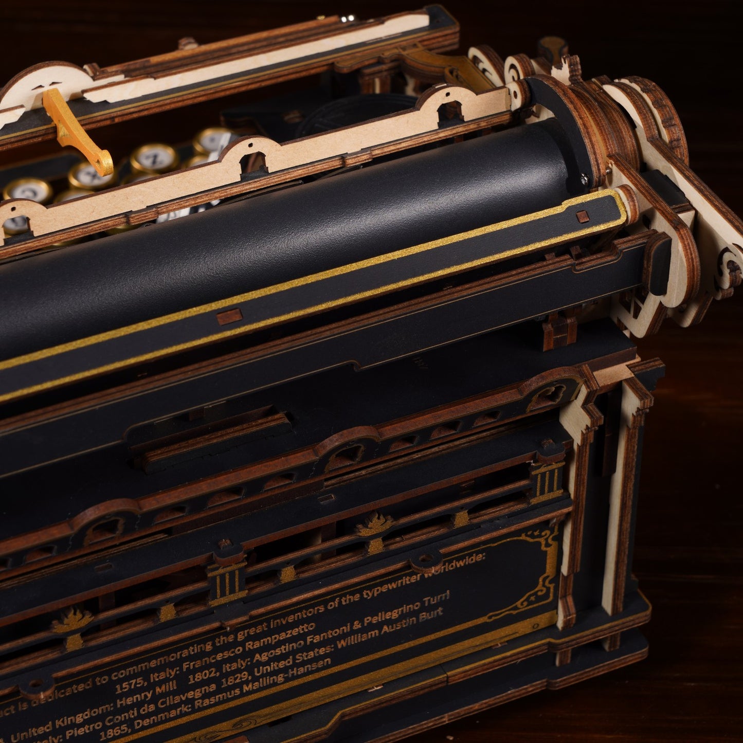 ROKR 3D-Holz-Puzzle Schreibmaschine / Mechanical Typewriter
