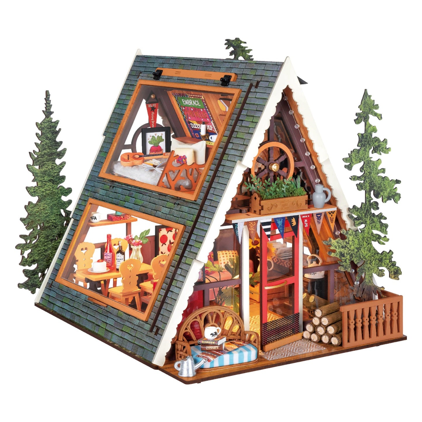 Rolife 3D-Holz-Puzzle DIY "A-Frame-Hütte"
