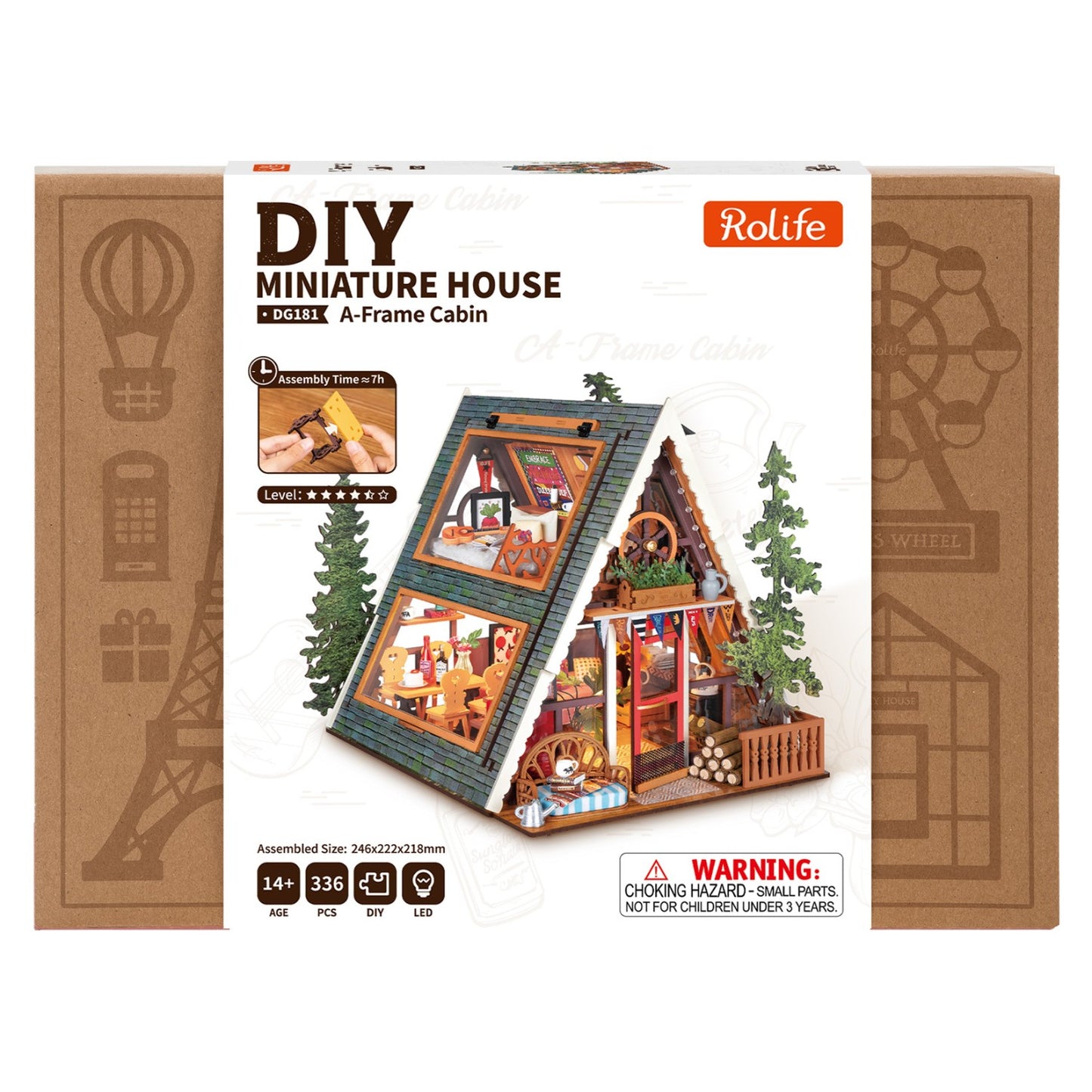 Rolife 3D-Holz-Puzzle DIY "A-Frame-Hütte"
