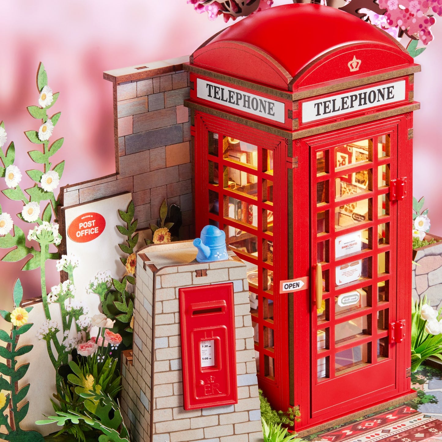 Rolife 3D-Holz-Puzzle "Blossom Book Booth"