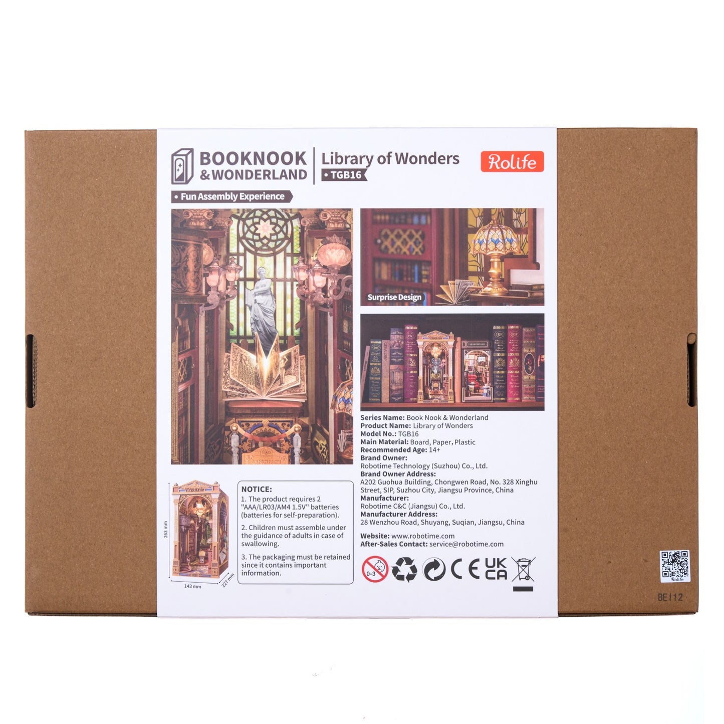 Rolife 3D-Holz-Puzzle Book Nook "Bibliothek der Wunder"
