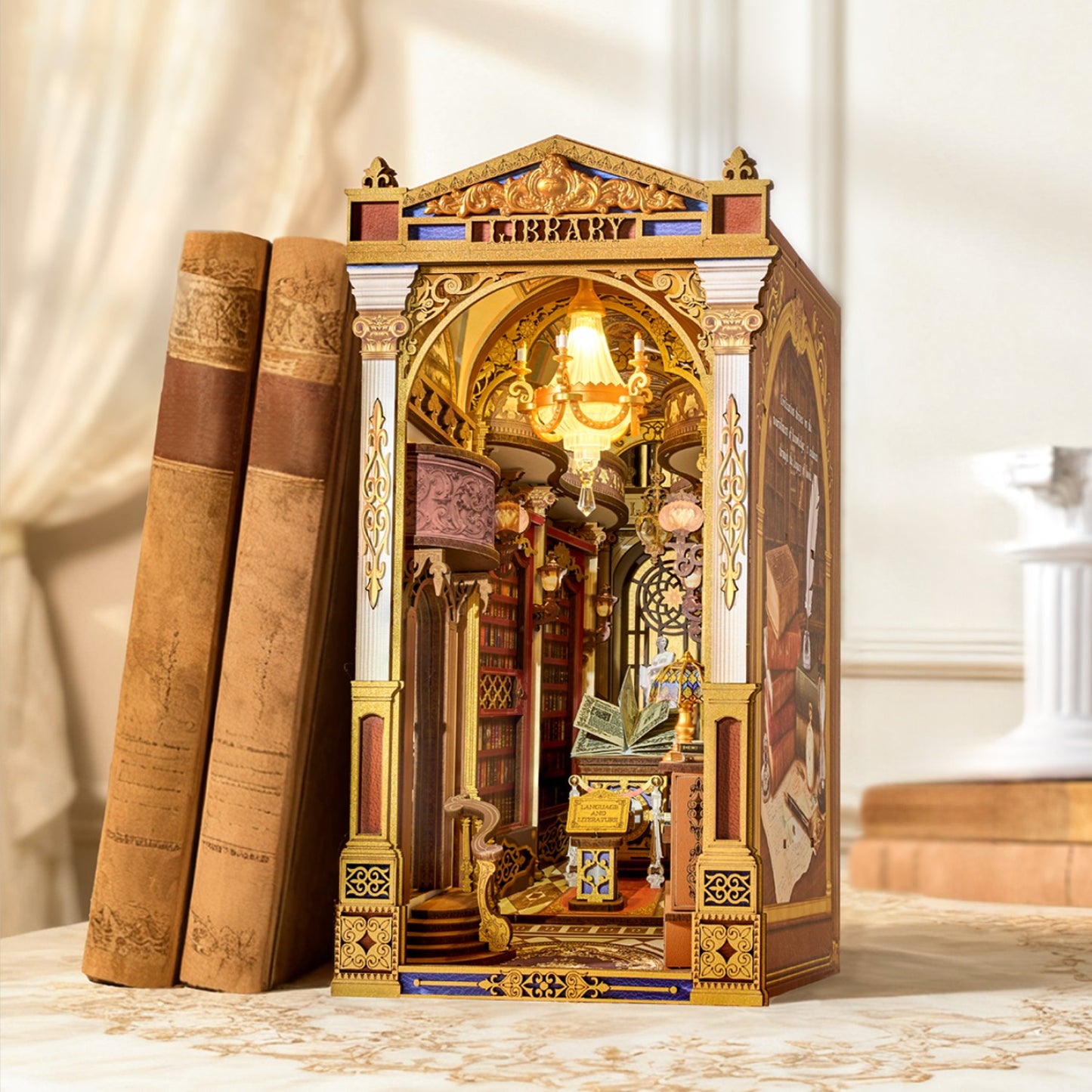 Rolife 3D-Holz-Puzzle Book Nook "Bibliothek der Wunder"