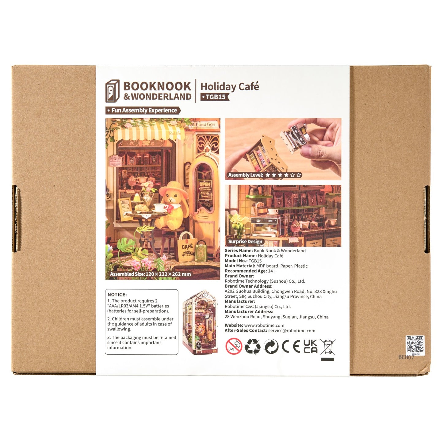 Rolife 3D-Holz-Puzzle Book Nook "Holiday Café"