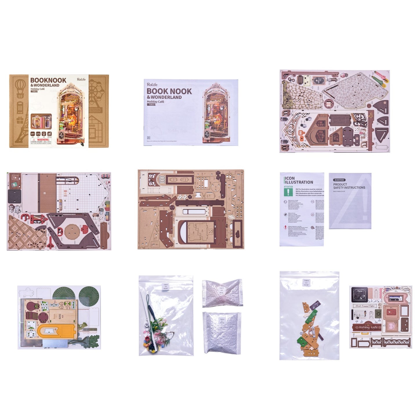 Rolife 3D-Holz-Puzzle Book Nook "Holiday Café"