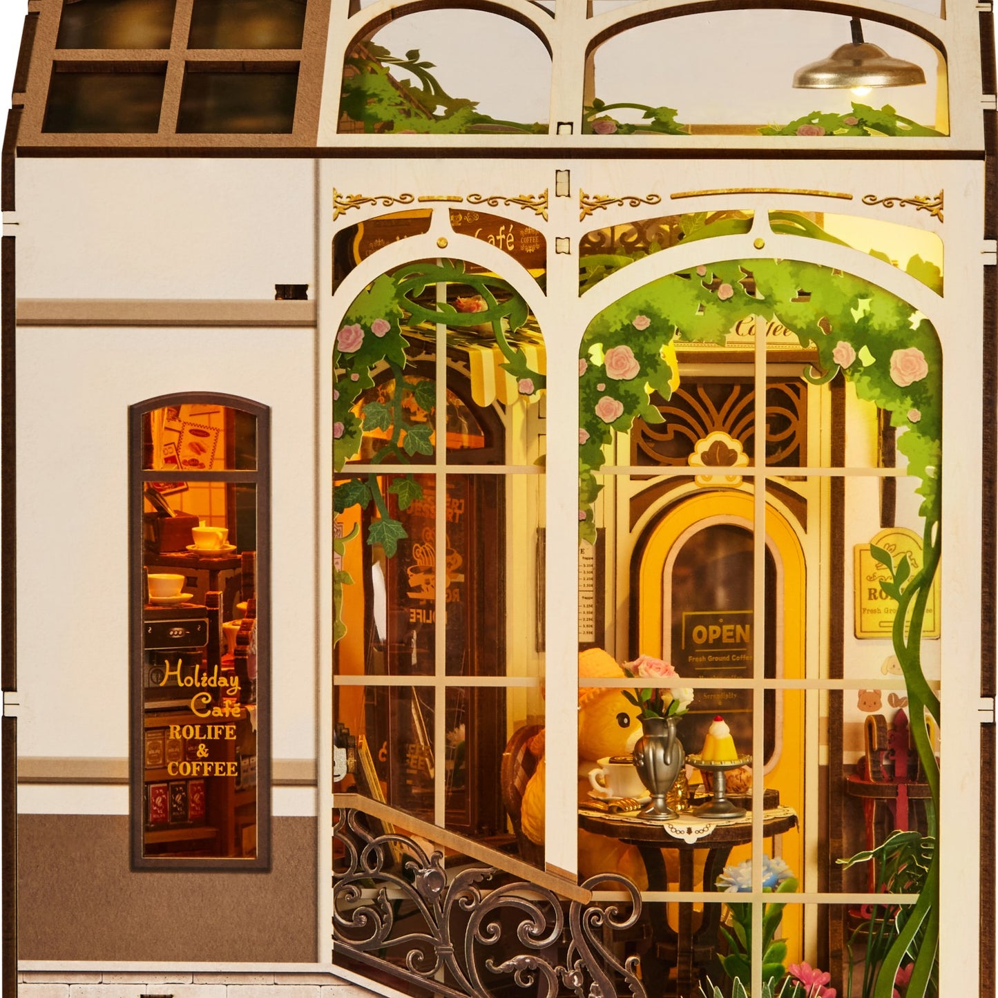 Rolife 3D-Holz-Puzzle Book Nook "Holiday Café"