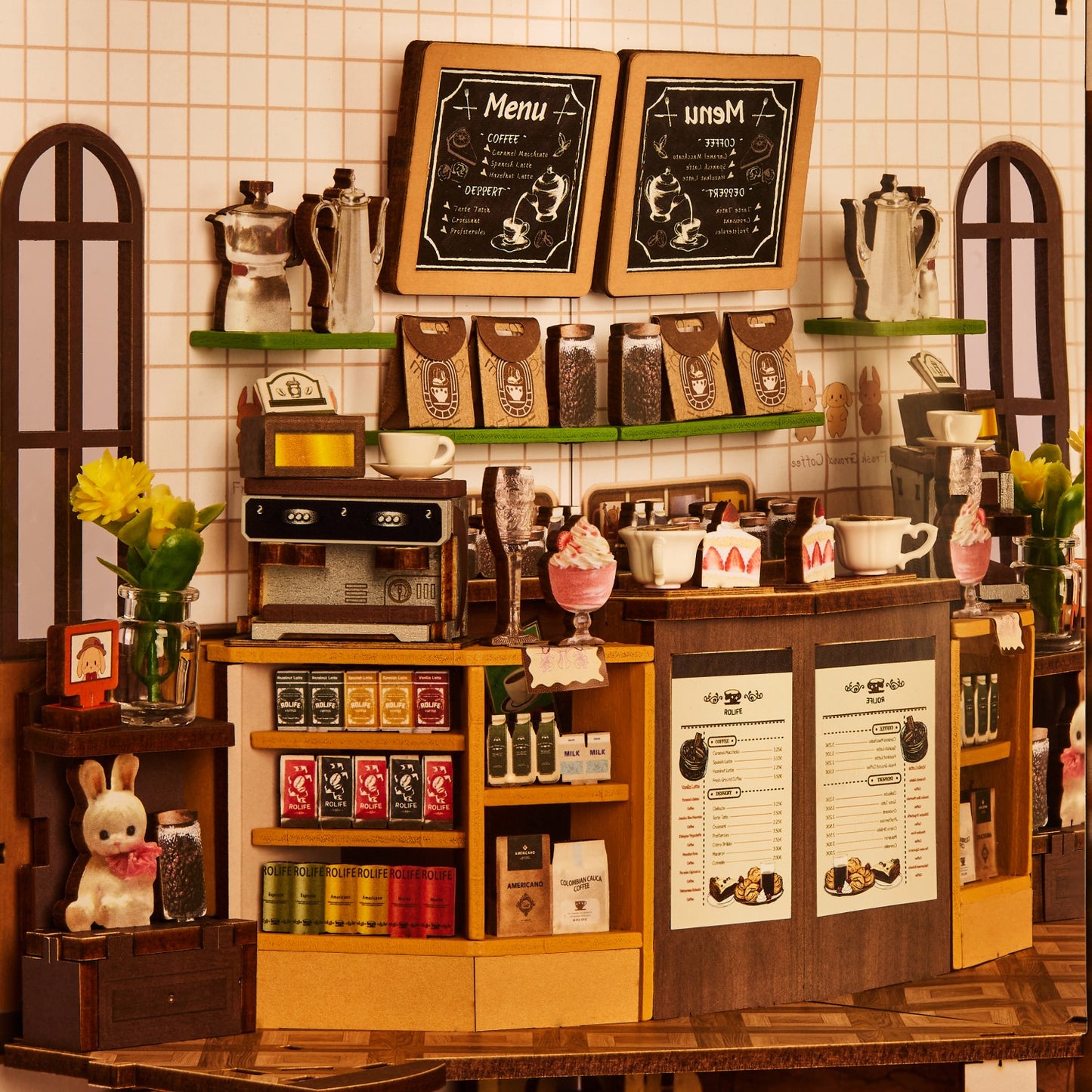 Rolife 3D-Holz-Puzzle Book Nook "Holiday Café"