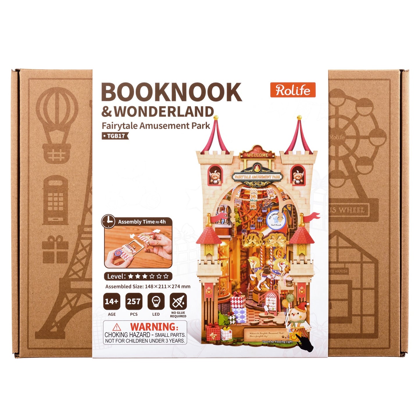 Rolife 3D-Holz-Puzzle Book Nook "Fairytale Amusement Park"