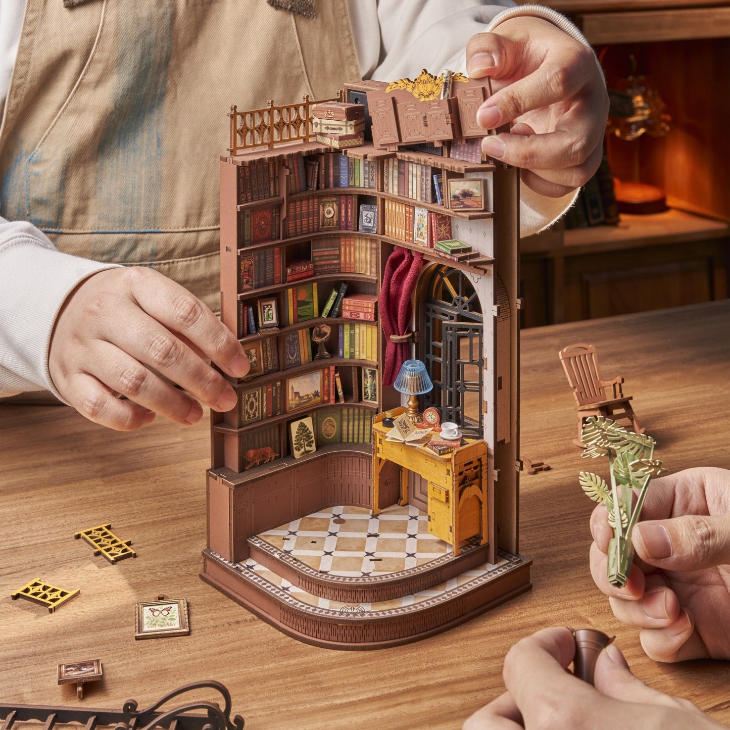 Rolife 3D-Holz-Puzzle Book Nook "Silent Corner Study"