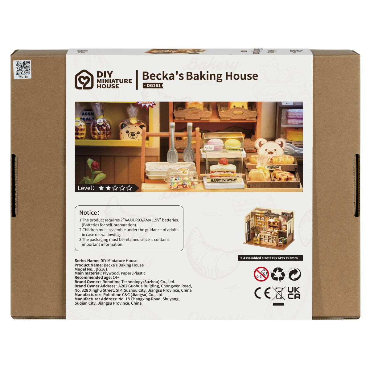 Rolife 3D-Holz-Puzzle DIY "Becka‘s Baking House"
