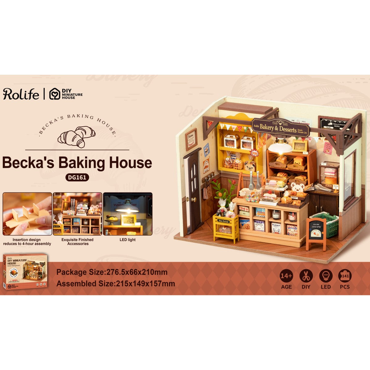 Rolife 3D-Holz-Puzzle DIY "Becka‘s Baking House"