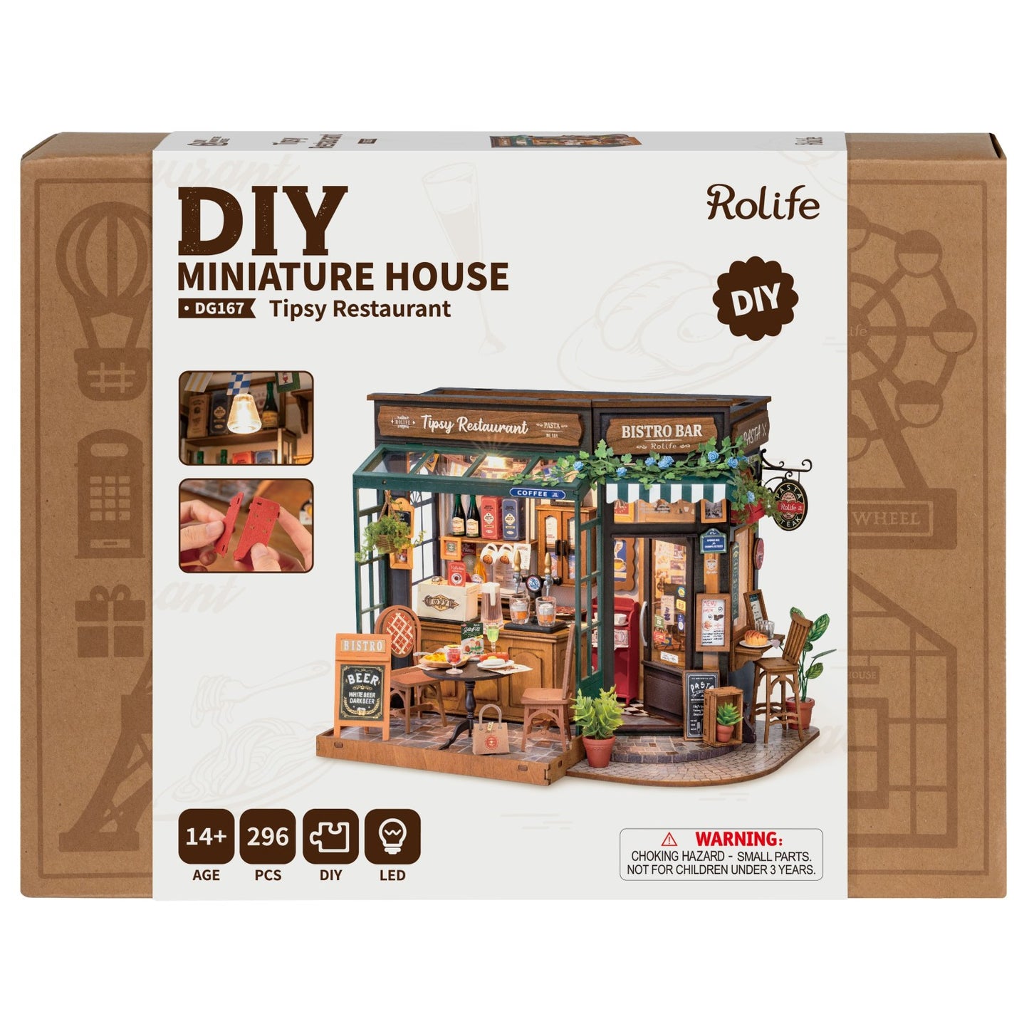 Rolife 3D-Holz-Puzzle DIY "Tipsy Restaurant"