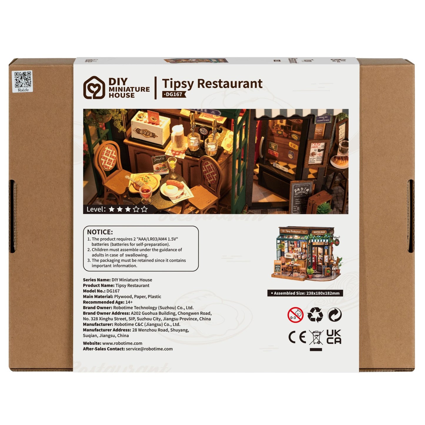 Rolife 3D-Holz-Puzzle DIY "Tipsy Restaurant"