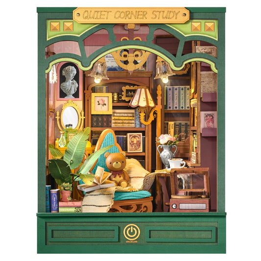 Rolife 3D-Holz-Puzzle Book Nook "Quiet Corner Study"