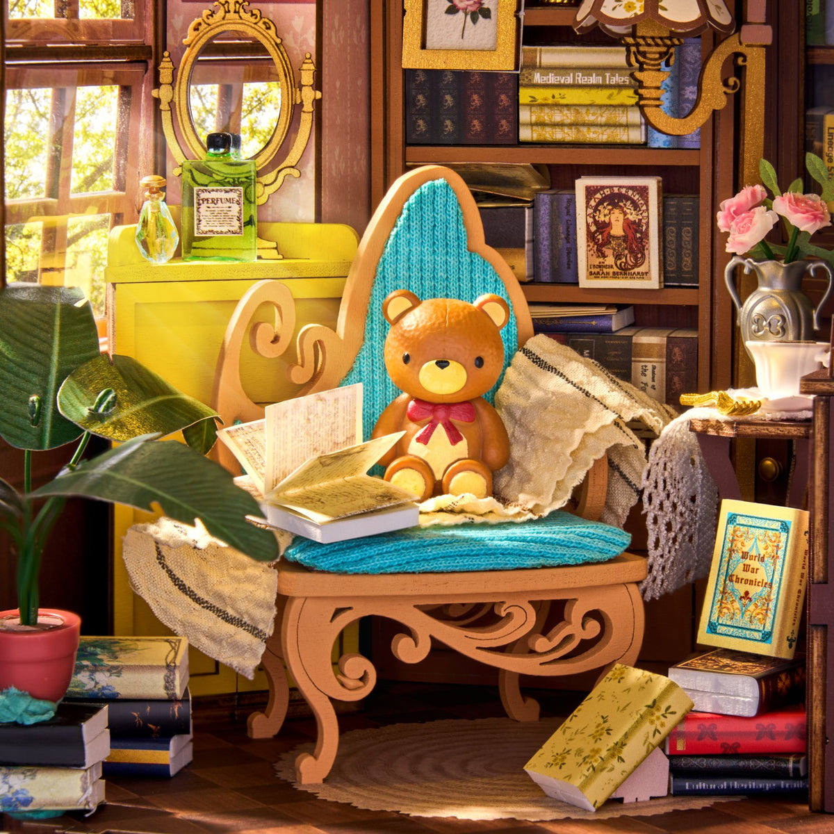 Rolife 3D-Holz-Puzzle Book Nook "Quiet Corner Study"