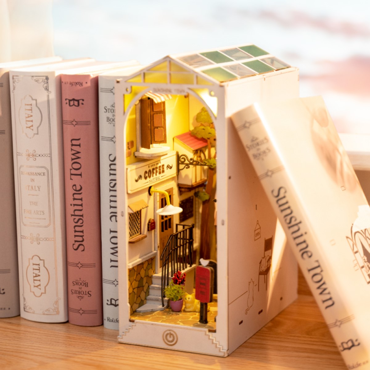 Rolife 3D-Holz-Puzzle Book Nook "Sunshine Town"