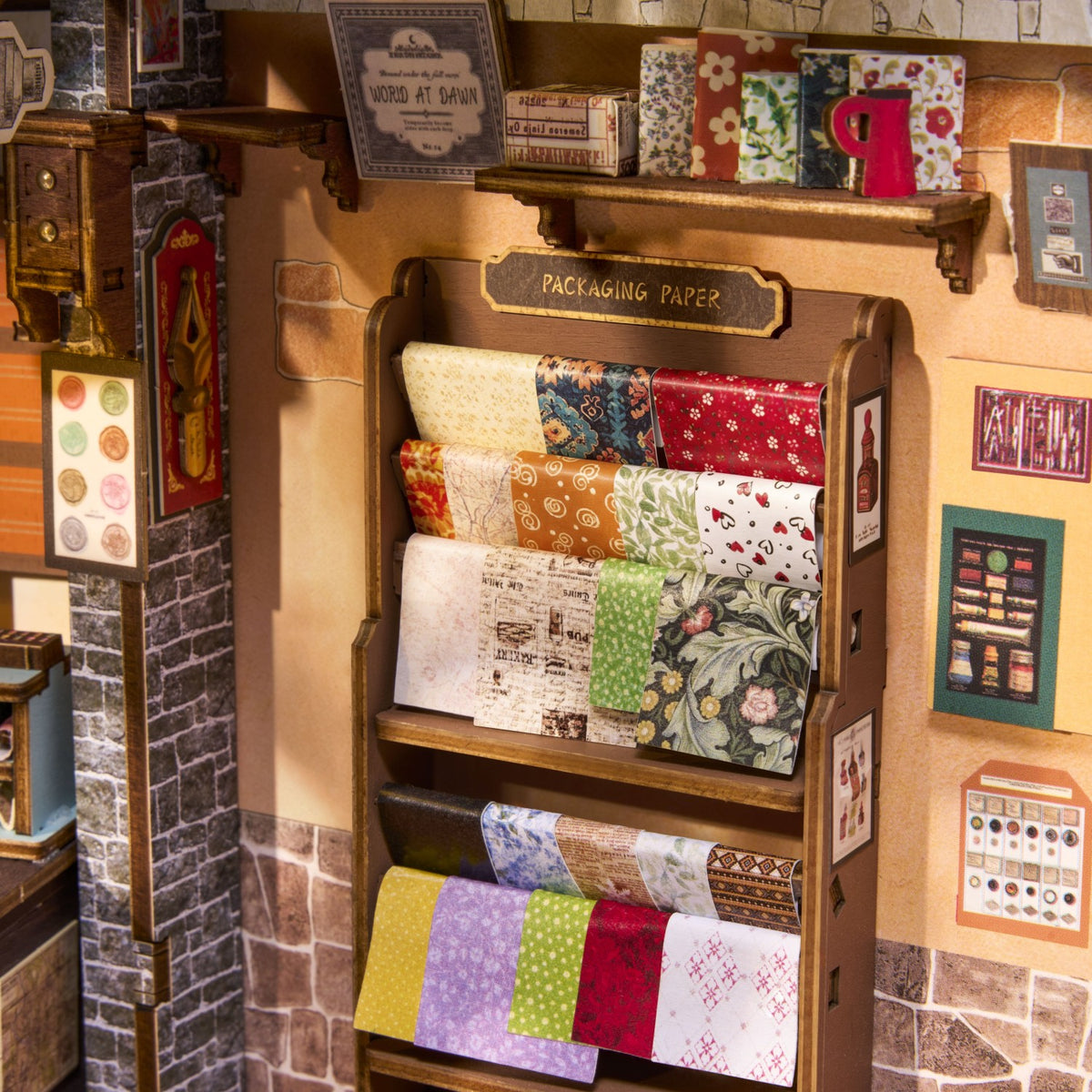 Rolife 3D-Holz-Puzzle Book Nook "Wisdom Stationery Shop"