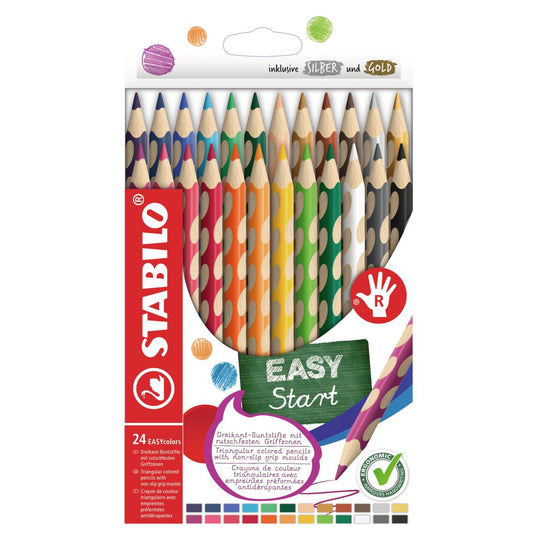 STABILO Bleistift EASYcolors Rechtshänder / 24er Pack