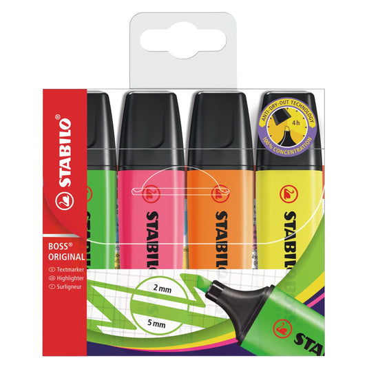 Stabilo Textmarker BOSS Original 4er Pack